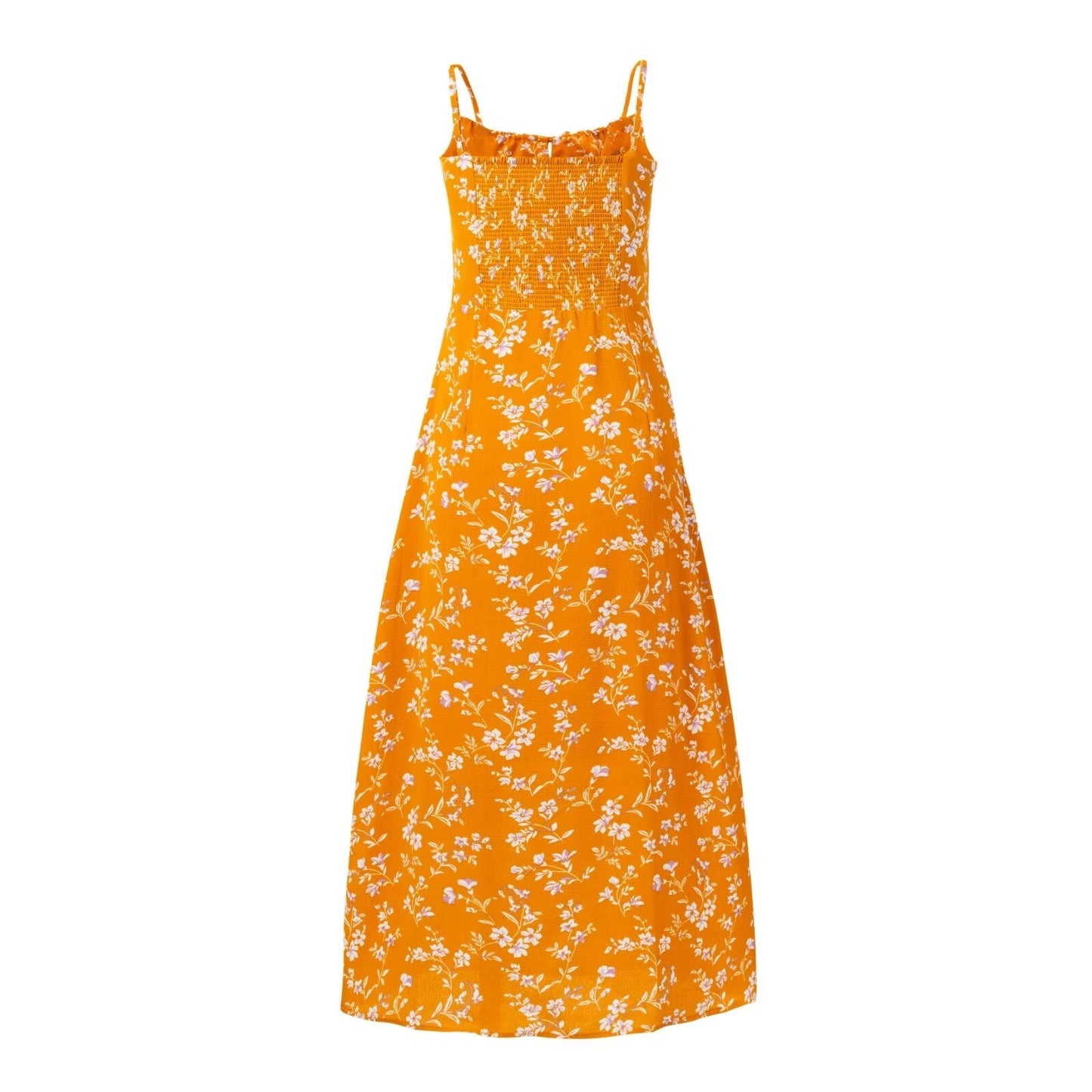 Summer Women Sexy Sexy Vacation Maxi Dress Casual Small Floral Tight Waist Sling Dress