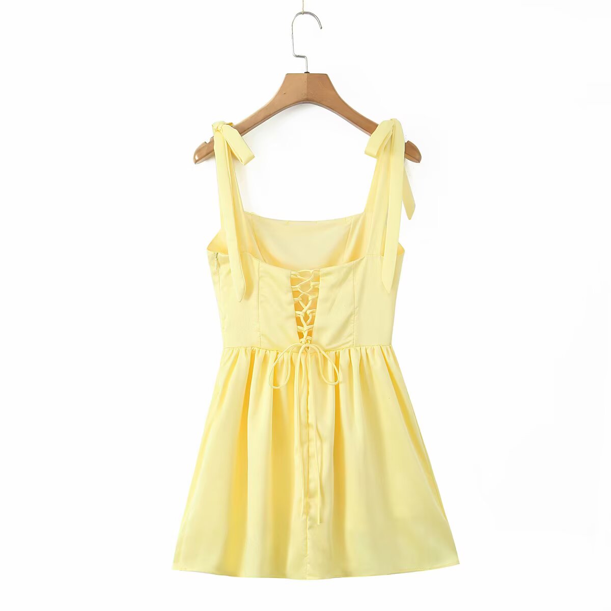 Summer Sexy Tight Fit Slim Fit Figure Flattering Bow Tied Spaghetti Strap Dress