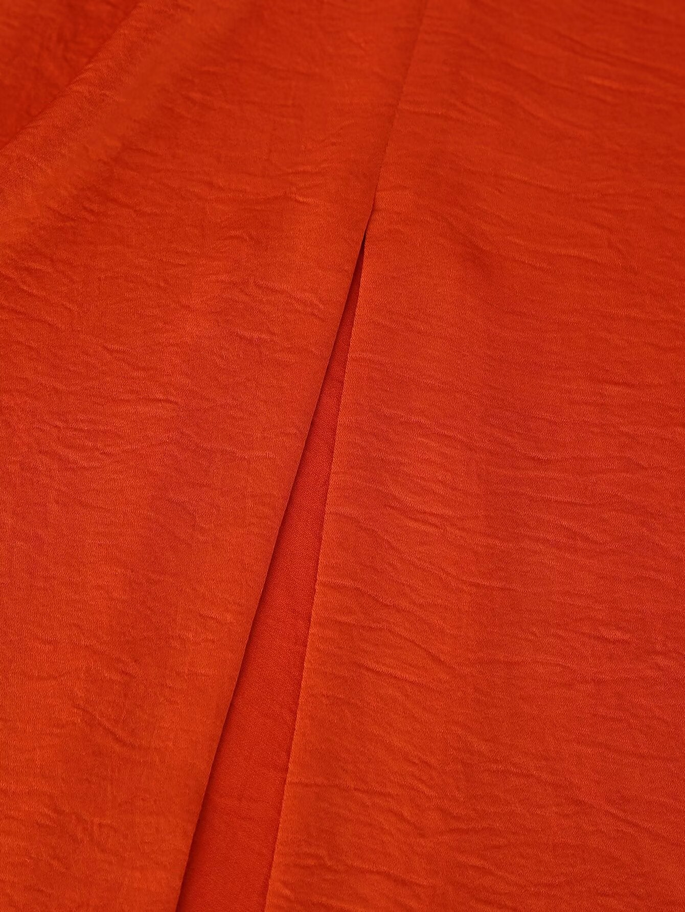 Spring Women Clothing Pleated Decorative Silk Satin Texture Dress