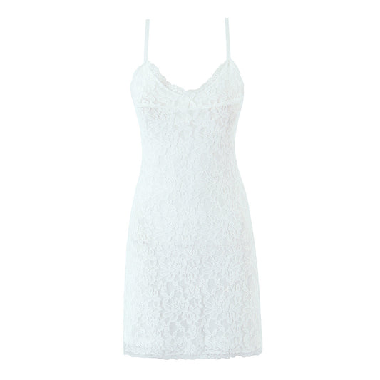 Women Summer Sexy V neck Slim Strap High Waist Dress