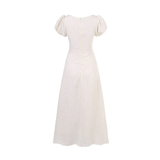 Vintage Summer Sexy Sexy Short Sleeve Drawstring Slim Fit Dress Jacquard Dress Holiday