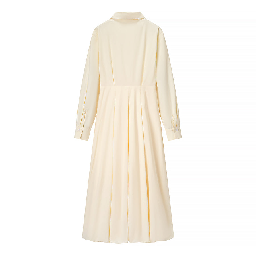 Women Clothing Graceful Fashionable Casual Cotton Solid Color Dress