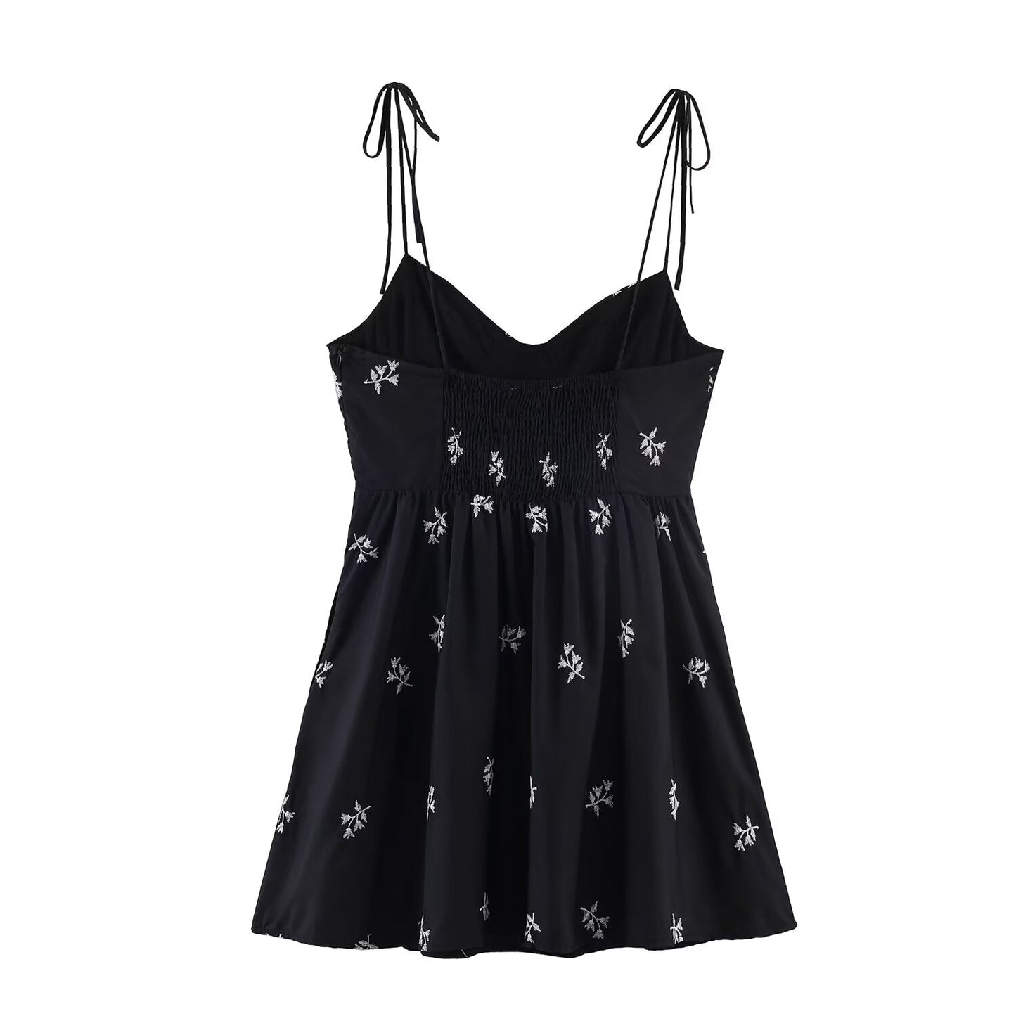 Sweet Elegance Sexy Embroidered Strap Dress Women Summer Special Interest