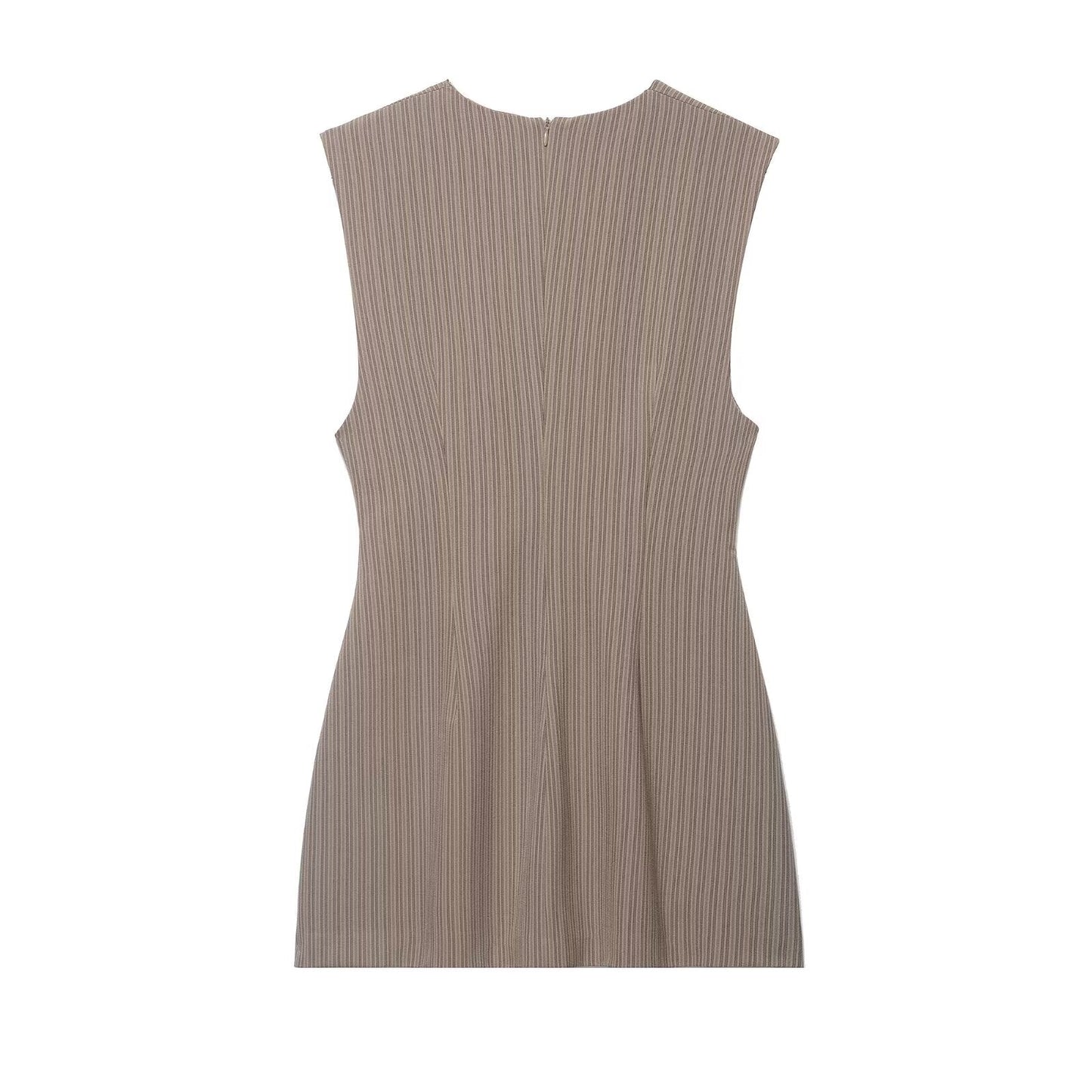 Women Clothing Summer Sexy Striped Short Sleeveless Dress