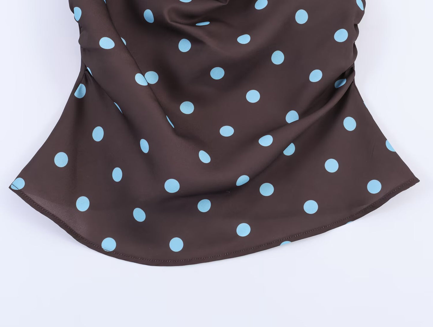 Women Clothing Drape Polka Dot Brace Top