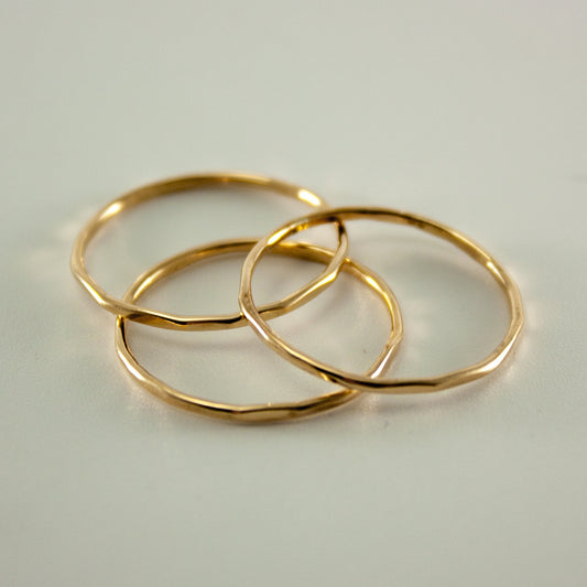 14K Gold Filled Stackable Twist Ring Minimal Everyday Band