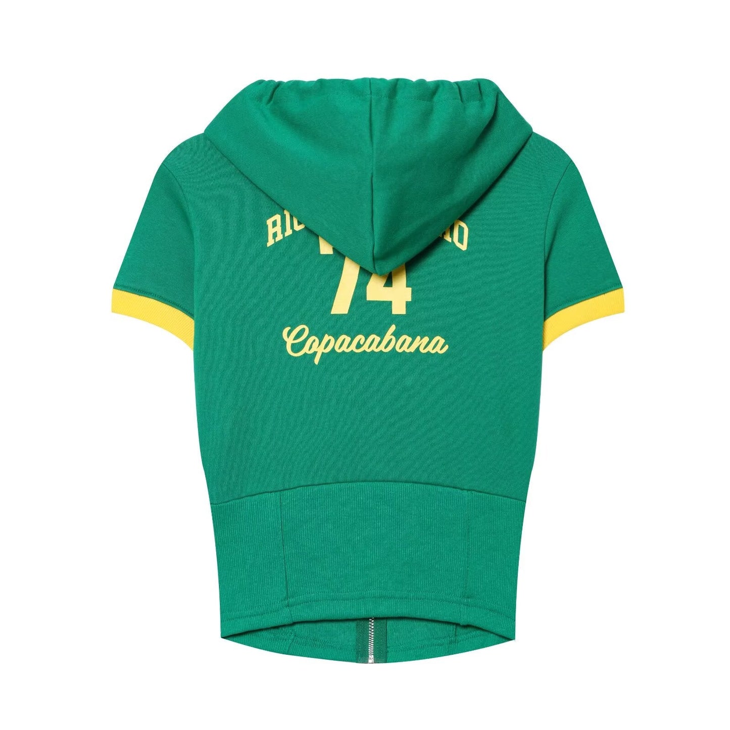 Summer Sexy Design Short Sleeve Zipper Hooded Office Top