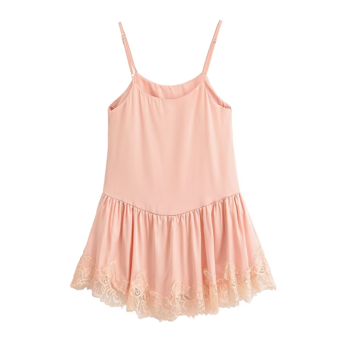 Women Clothing Summer Gentle Lace Satin Suspender Dresses