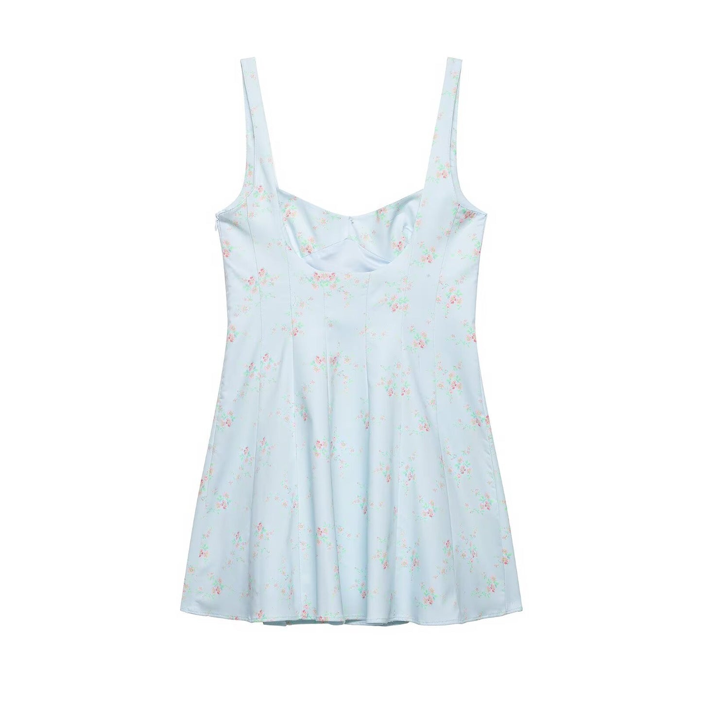 Women Clothing Summer Elegant V neck Floral Printing Slip Dress Women