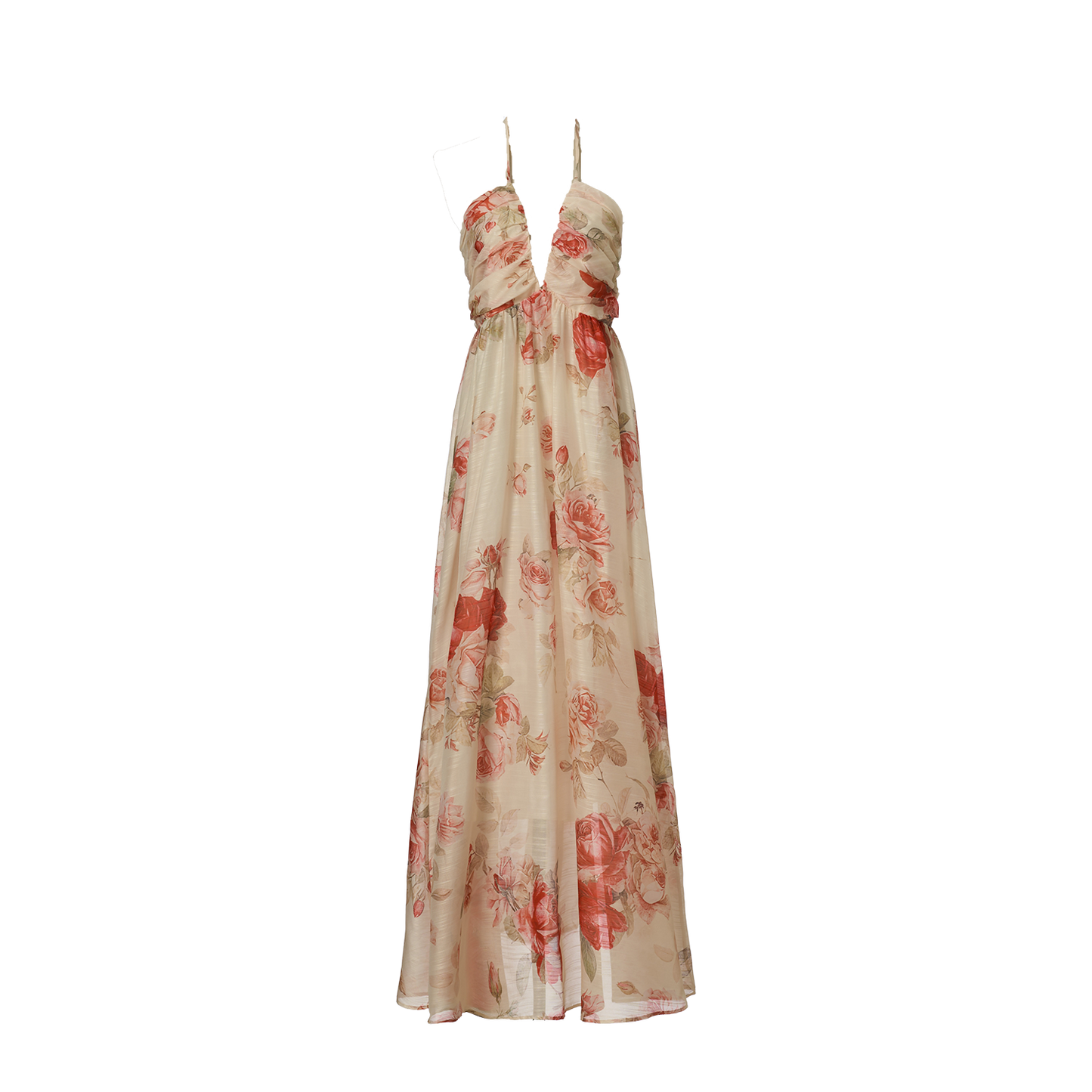 Women Summer Printed Halter Neck Strapless Dress