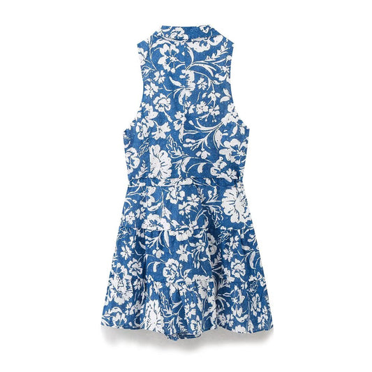Women Clothing Top Sleeveless Printed Dress