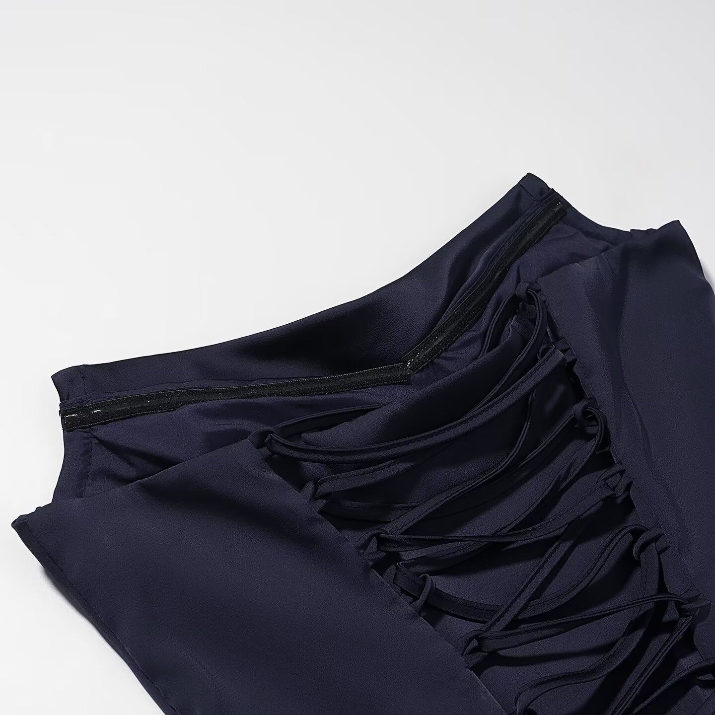 Summer Women Clothing Pleated Elegant Sleeveless Slim Fit Evening Dress Ribbon Tube Top Dress