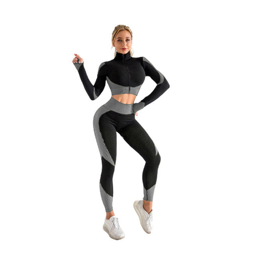 2-Piece Seamless Zip-Up Yoga Set β Workout Sets for Women