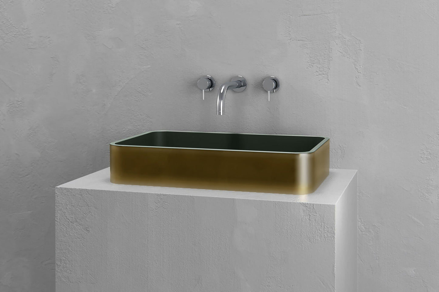 Rectangular vessel sink