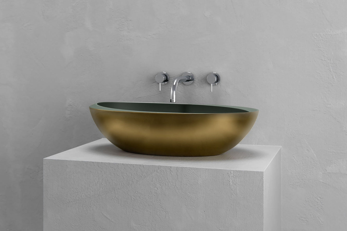 Oval vessel sink