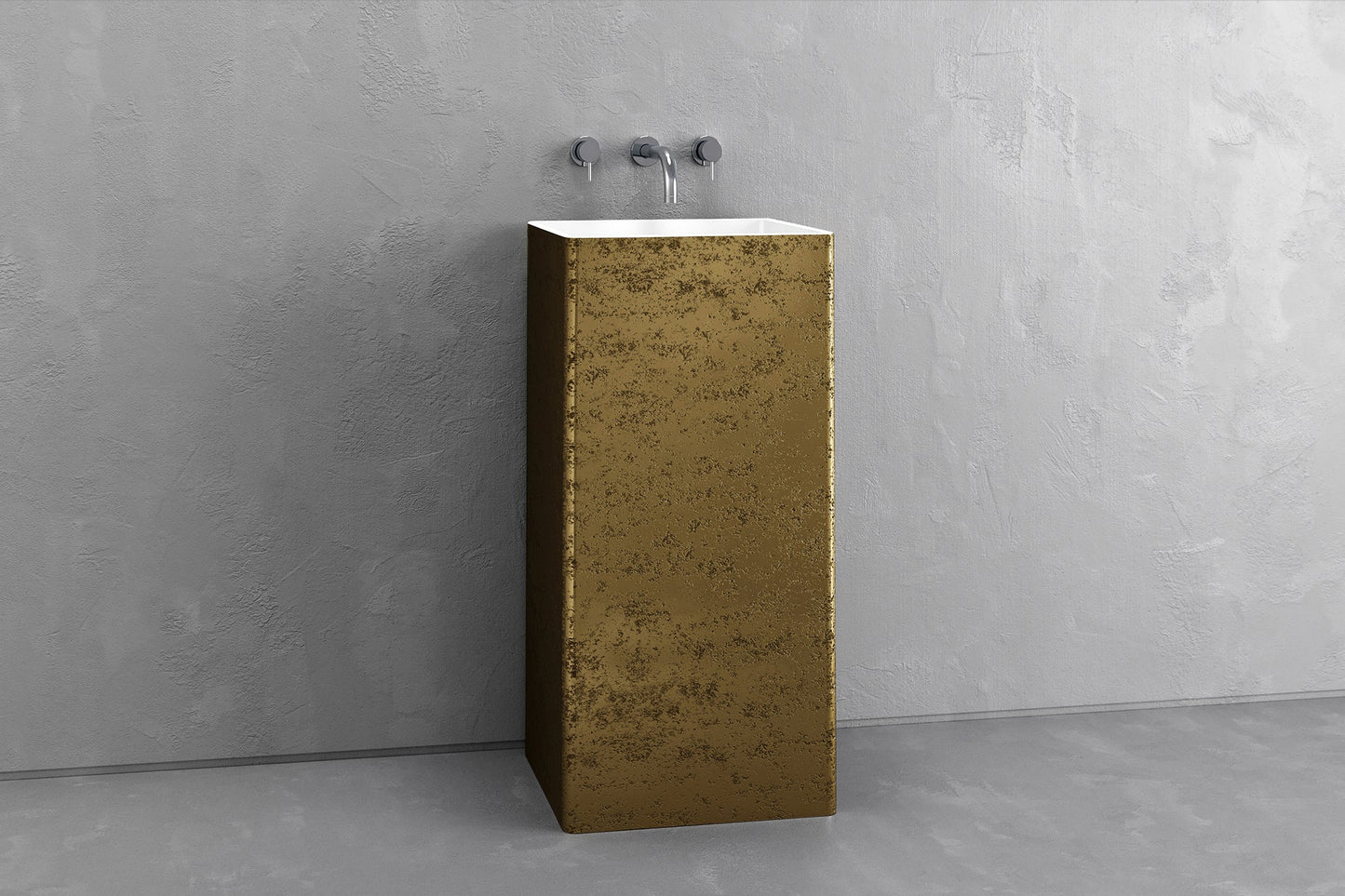 Square pedestal sink