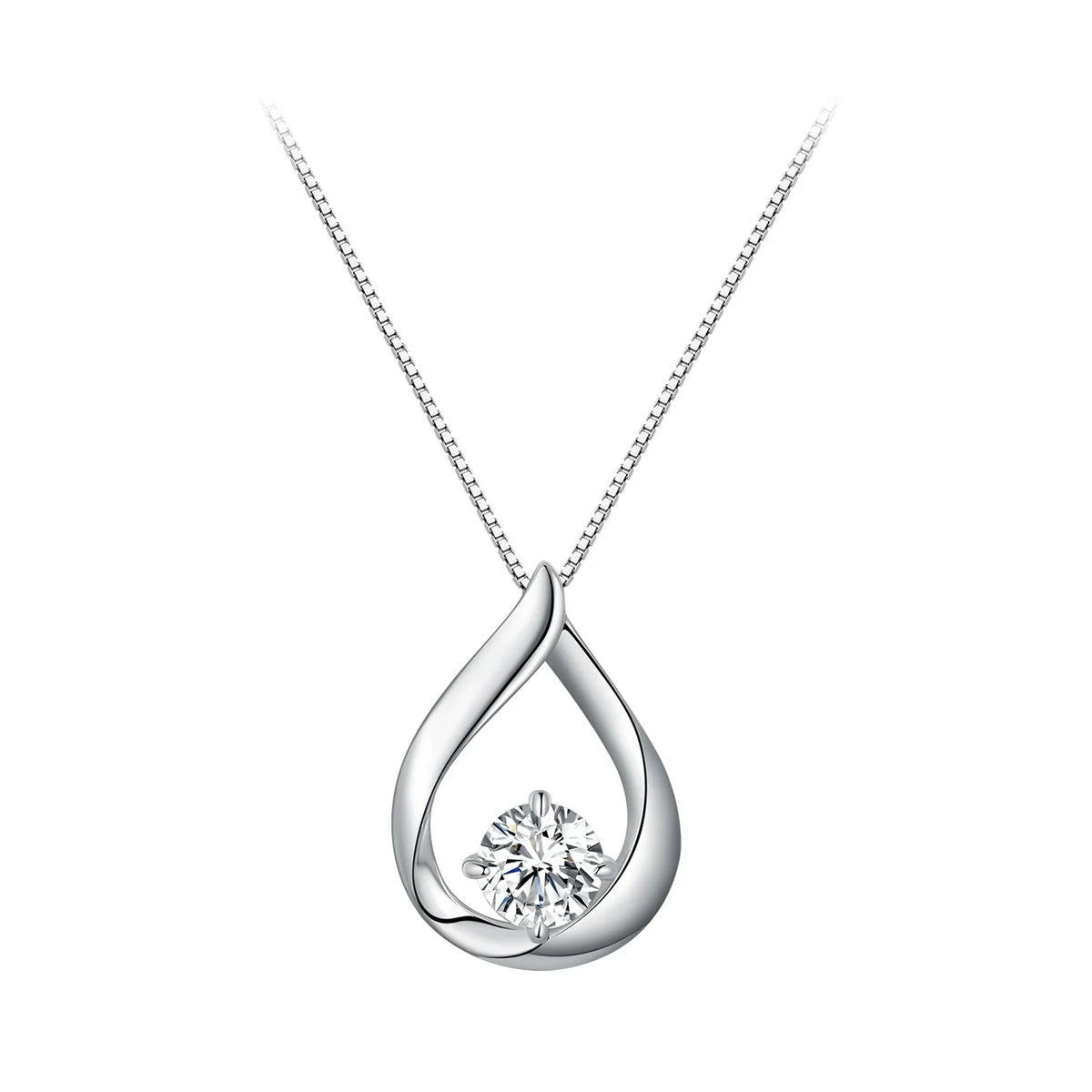 Moissanite Waterdrop Earrings or Necklace in Sterling Silver