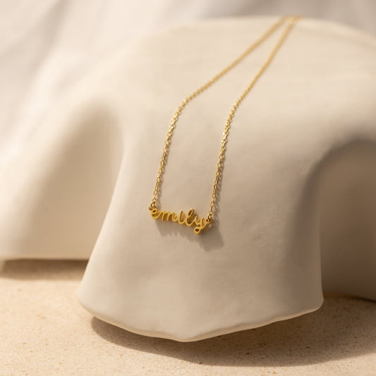 Custom Minimal Script Name Necklace
