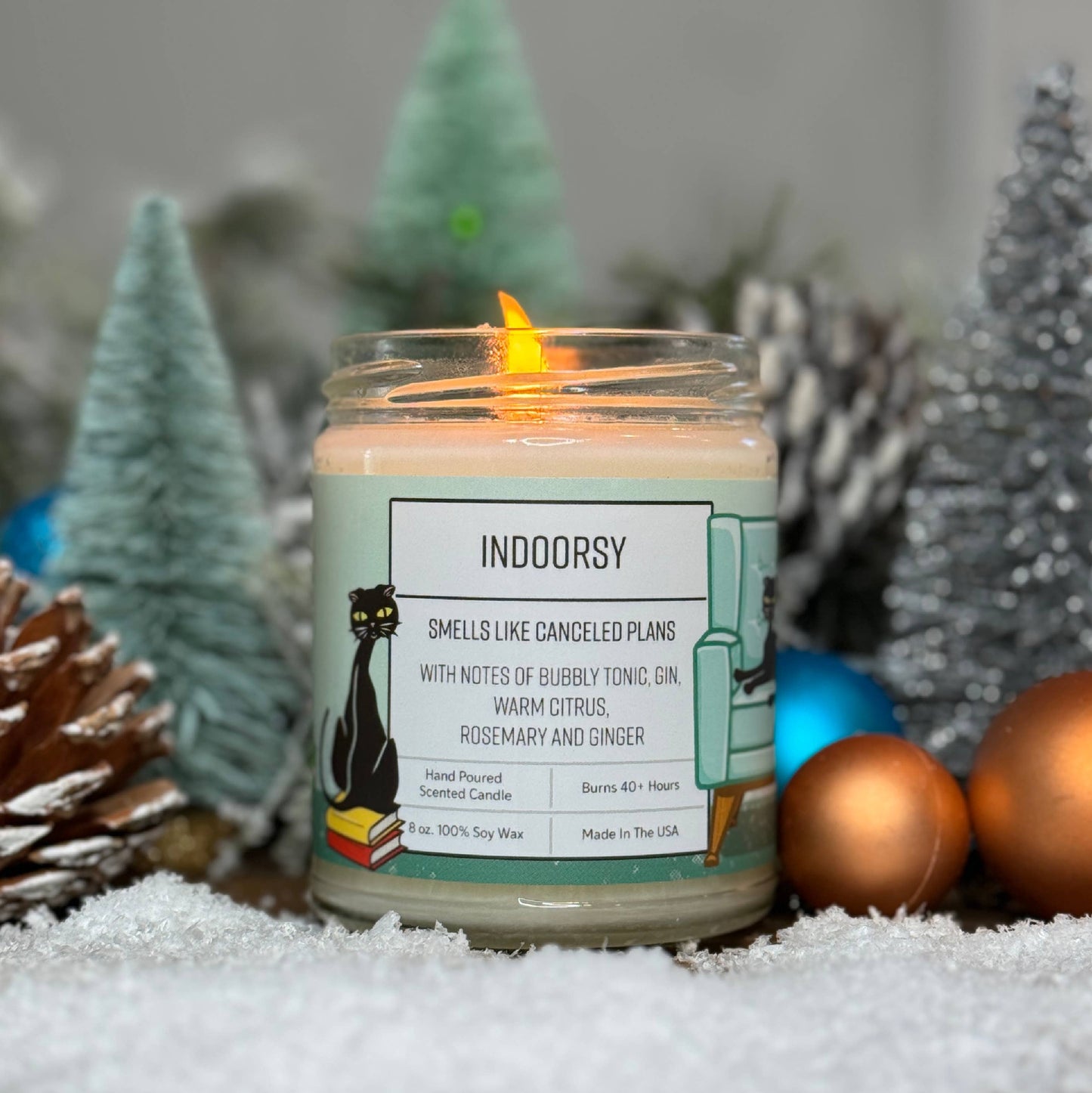 Indoorsy Gin & Tonic 8oz Soy Wax Candle