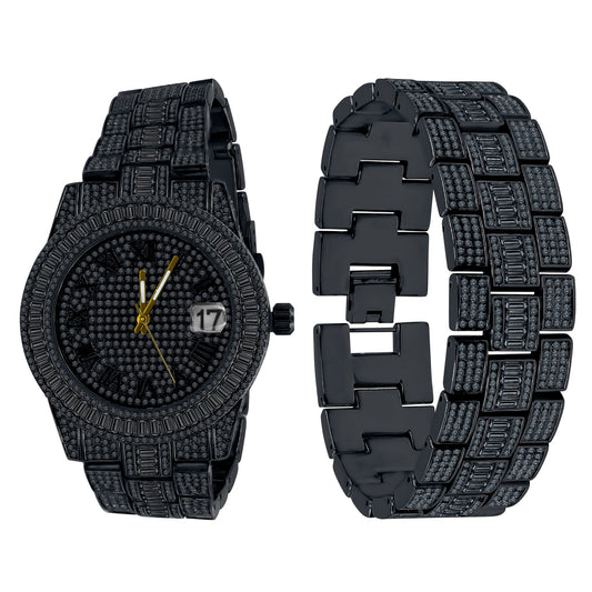 OYSTER CRYSTAL STONES WATCH SET | 530753