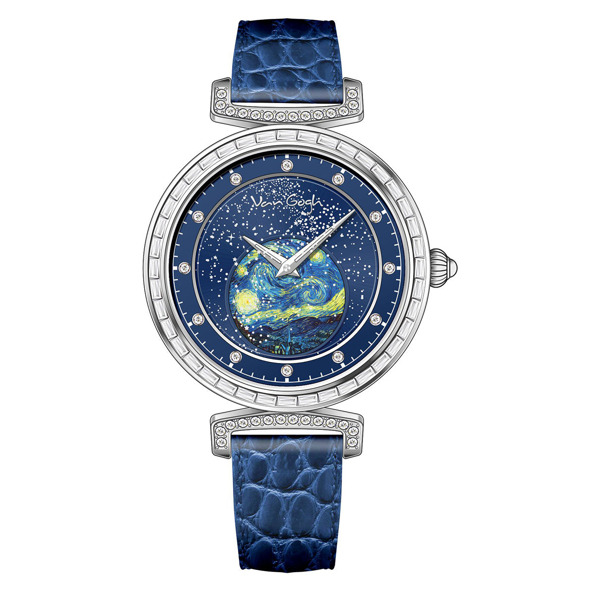 VAN GOGH Geneva Series Small Seconds Hand Leather Strap Quartz Wrist Women's Watch