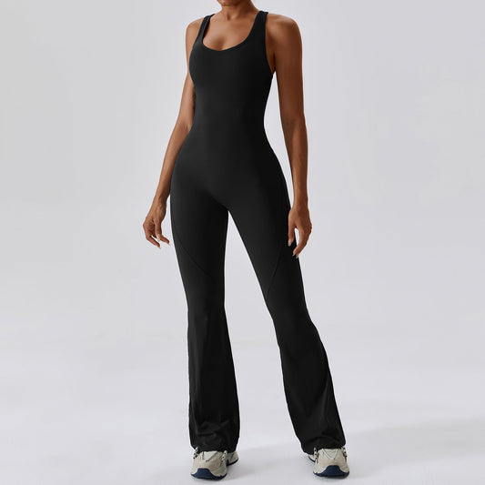 Women's Sleeveless Slim-Fit Long Pants Jumpsuit – Casual Sport Style