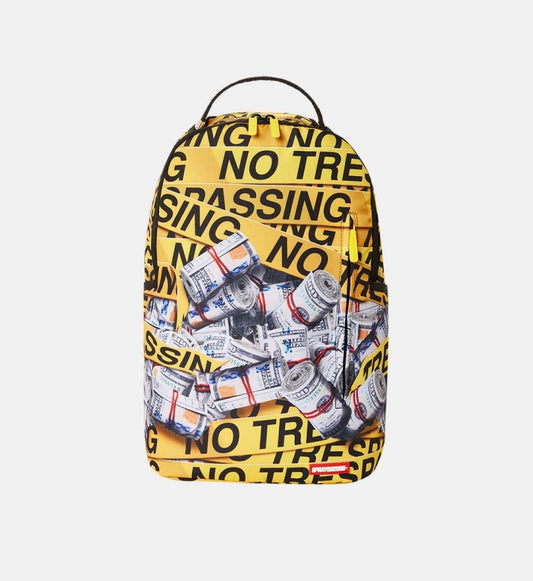 Sprayground No Trespassing Money Stashed DLXSR Backpack B5371