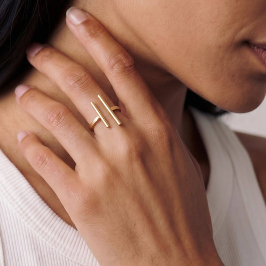 Double Parallel Bar Ring | Mazu