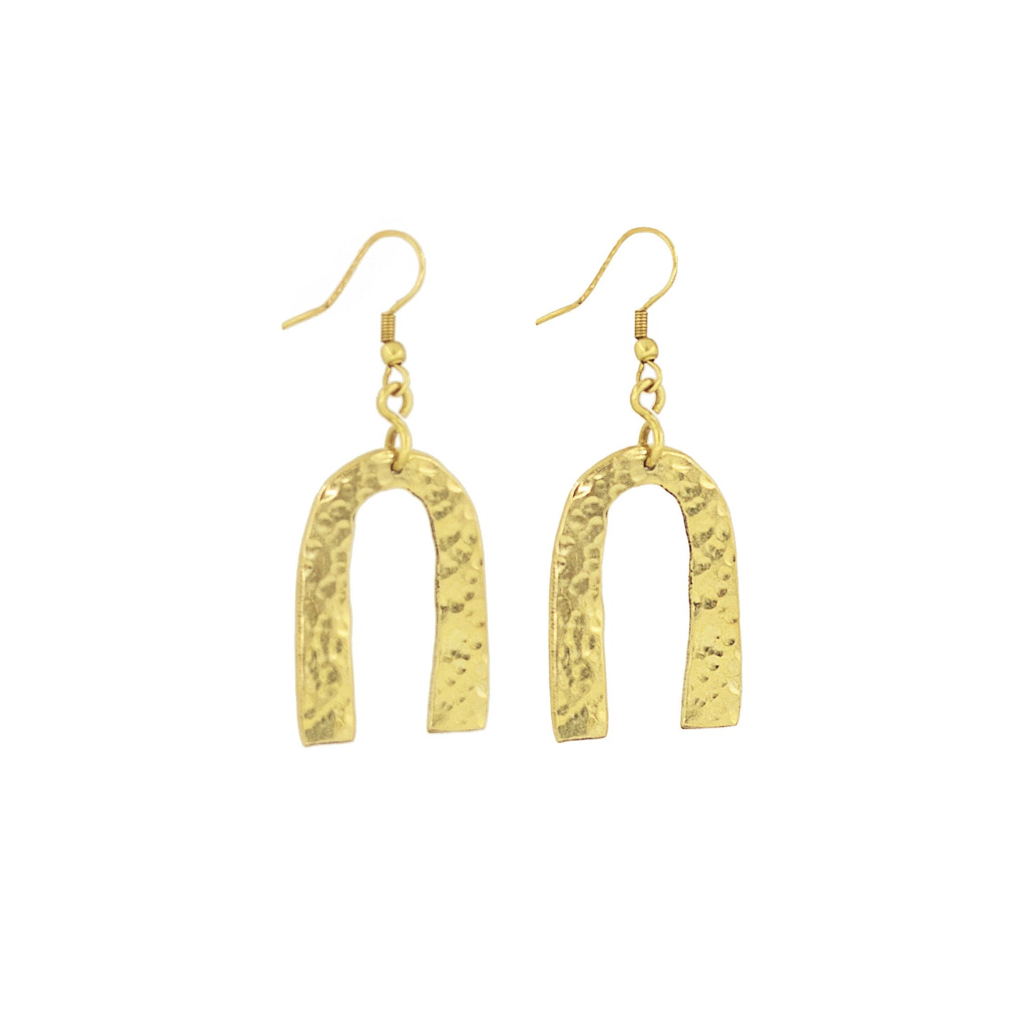 Open Arch Brass Statement Earrings | Bundi