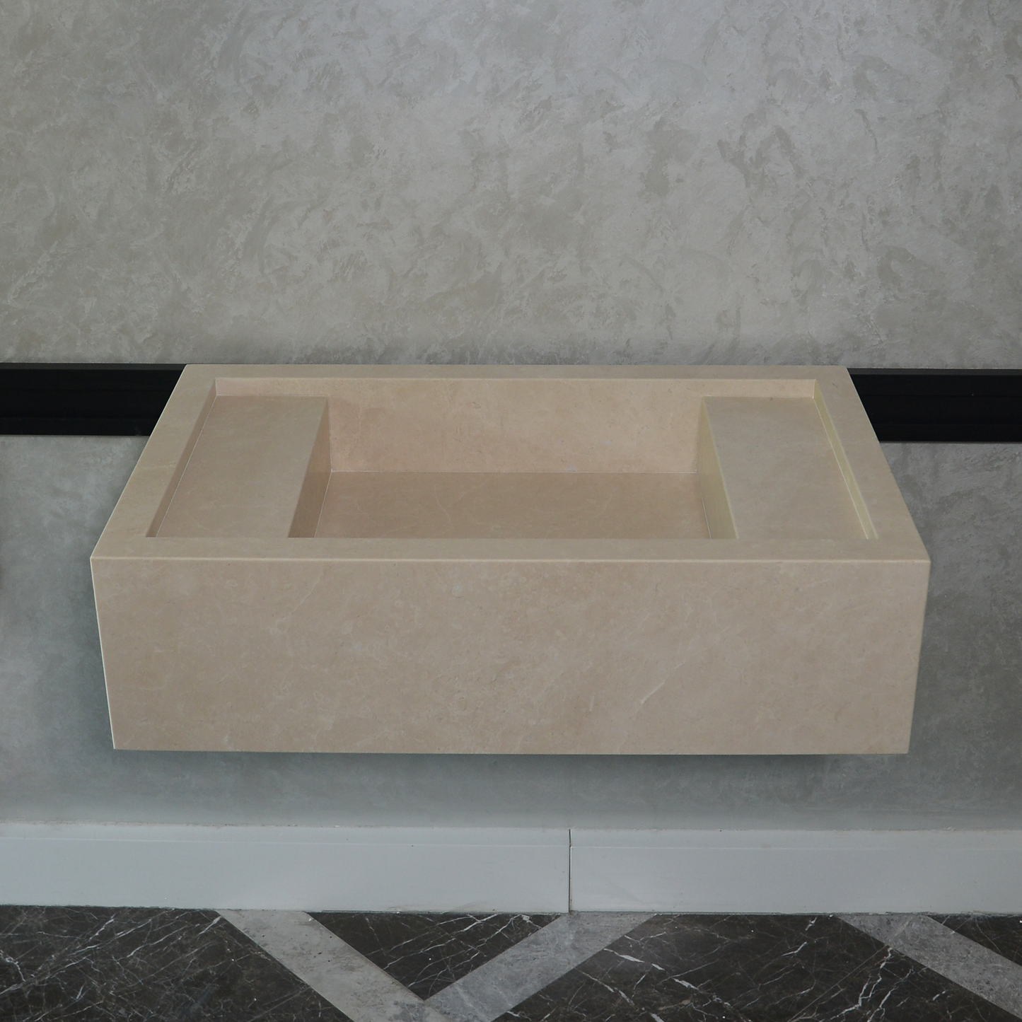 Light Pearl Marble Natural Stone Bathroom Vanity Sink - Handmade Custom
