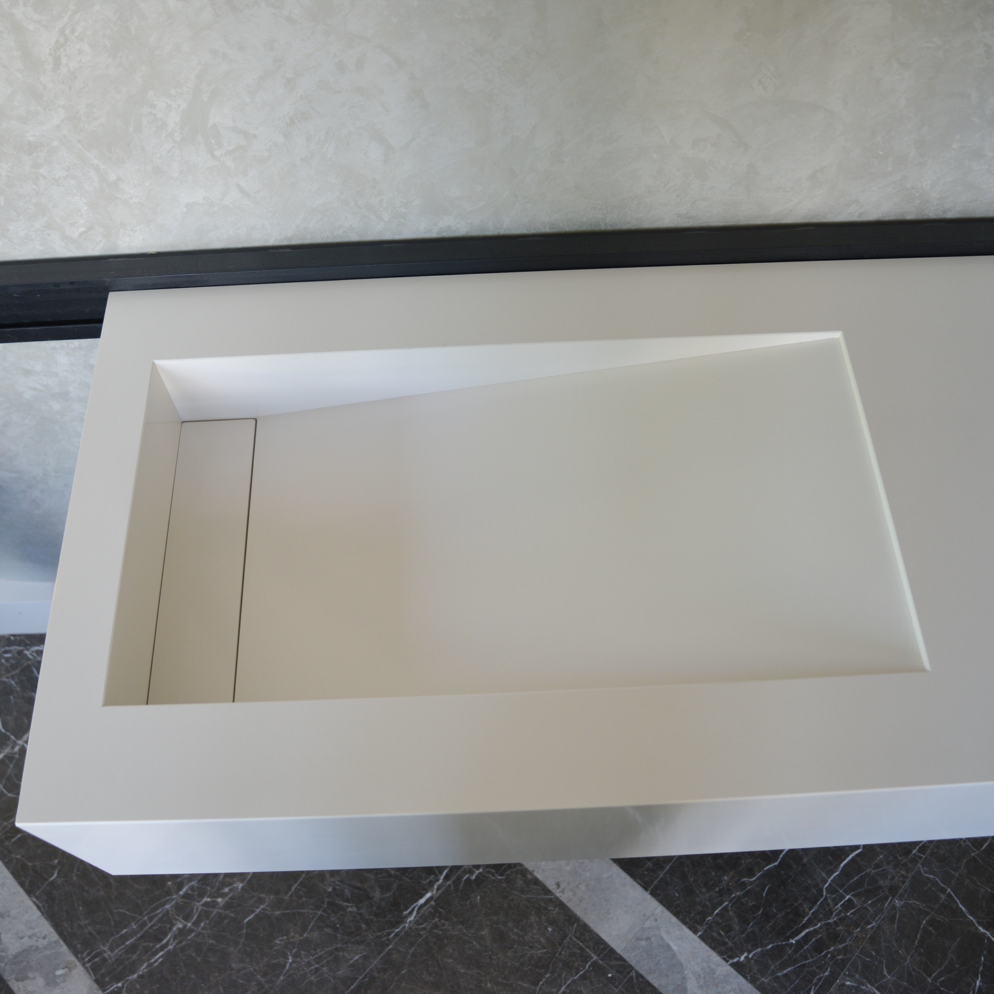 White Quartz Handcrafted Kitchen Sink - Precision Engineered and Custom Assembled
