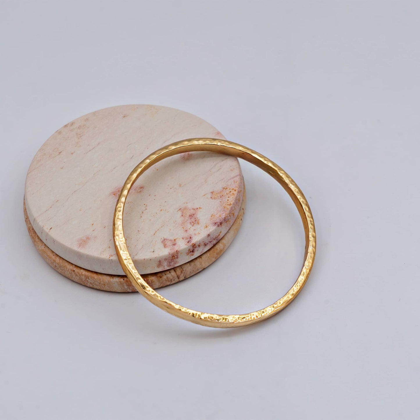 Large Gauge Stackable Brass Bangle | Asha