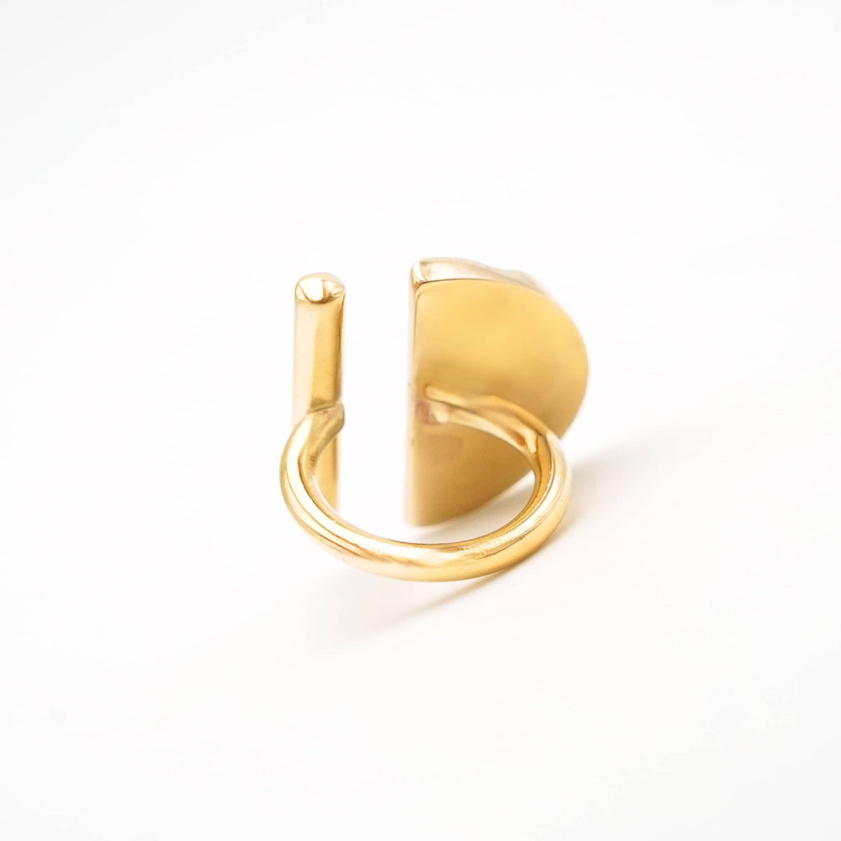 Bar and Shell Semicircle Ring | Nika