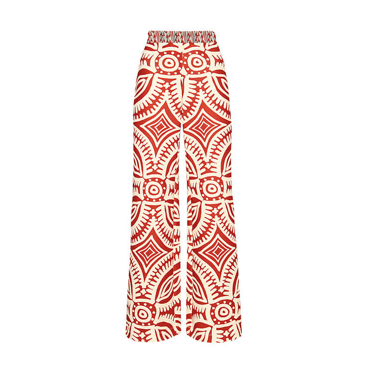 Ethnic Sexy Oblique Shoulder One Piece Swimsuit Women Beach Pants
