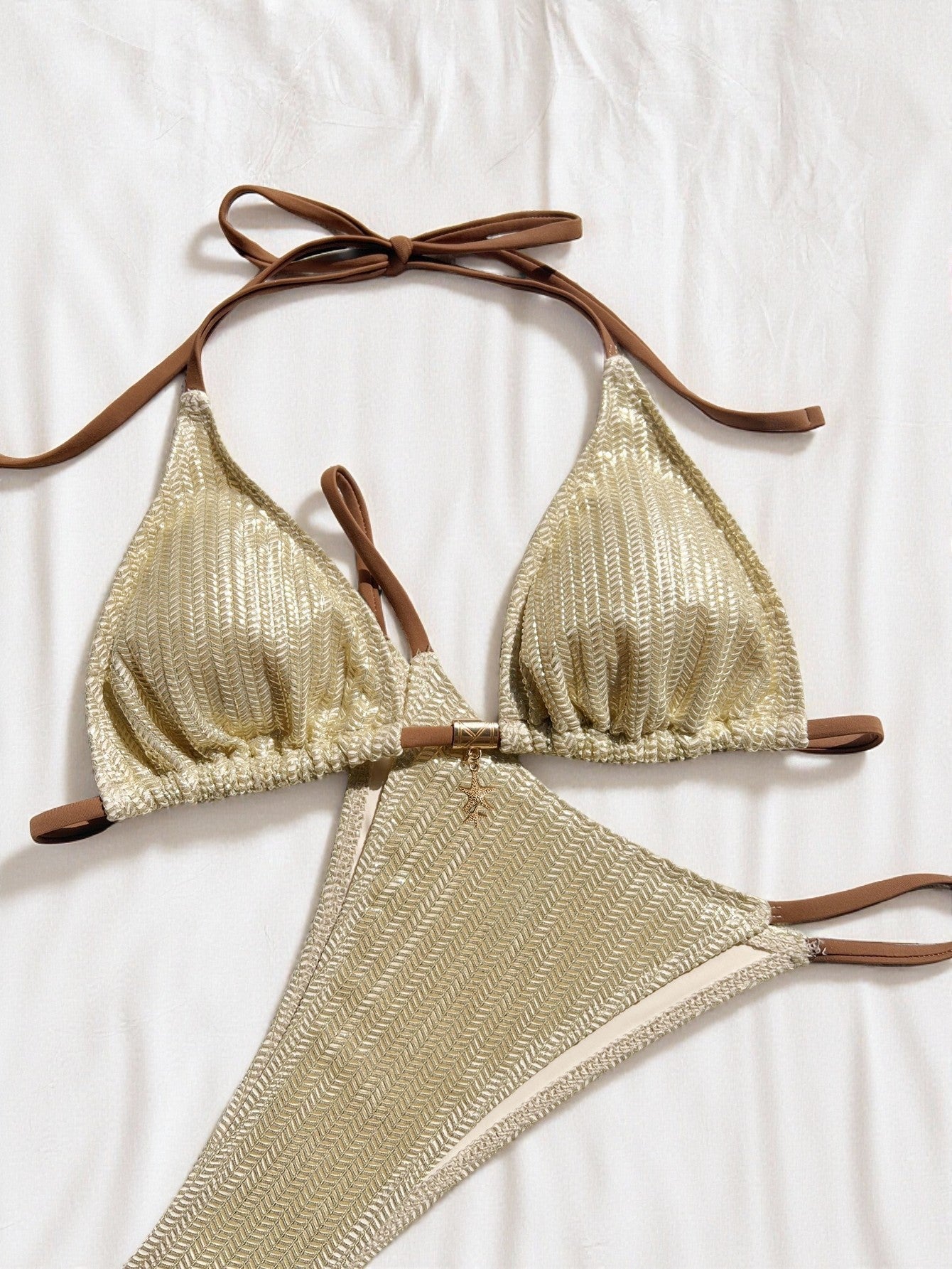 Bikini Backless Swimsuit Women Sexy Swimsuit Solid Color