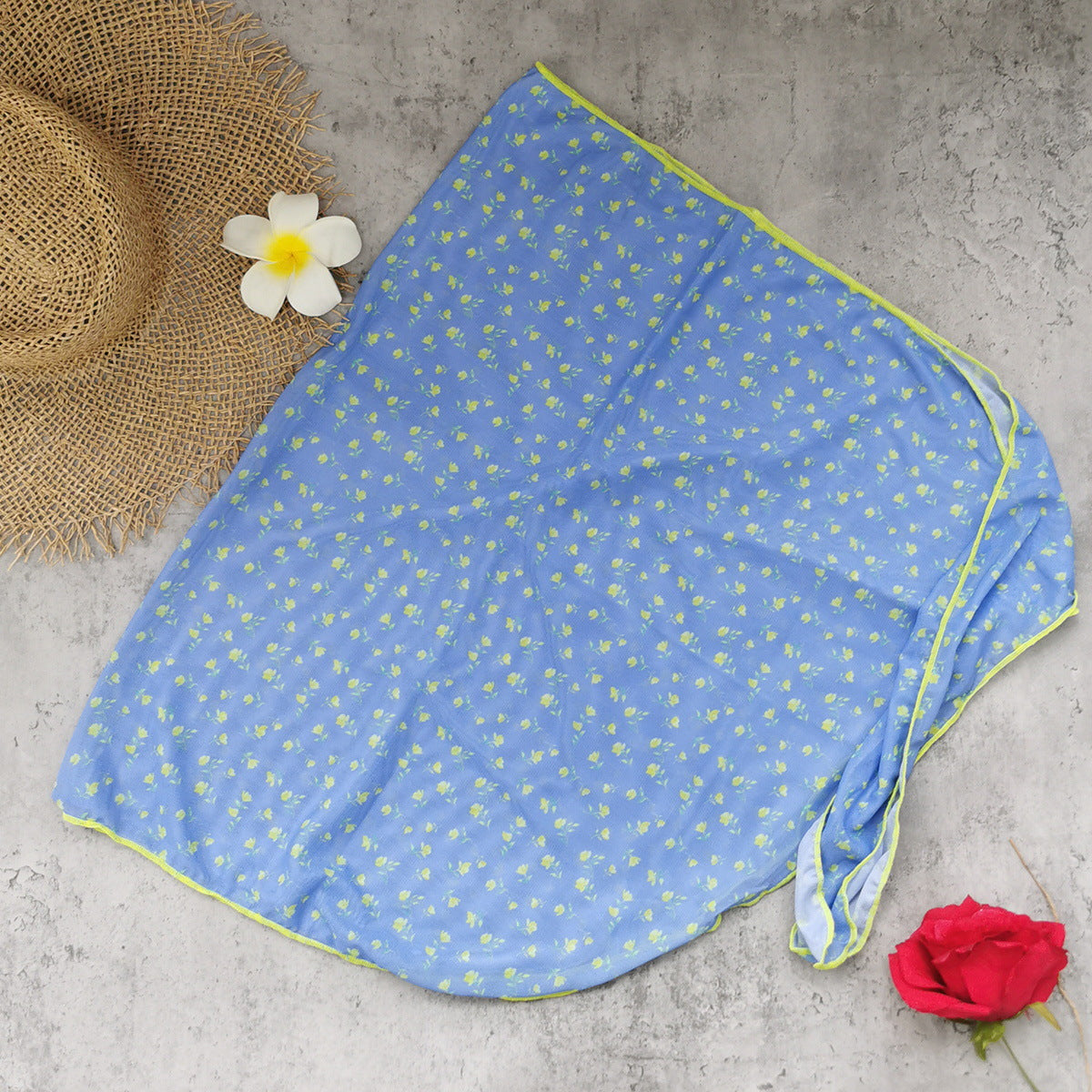 Smocking Tube Top Push up Bikini Low Waist Strap Small Fresh Printed Split Swimsuit Women Bikini