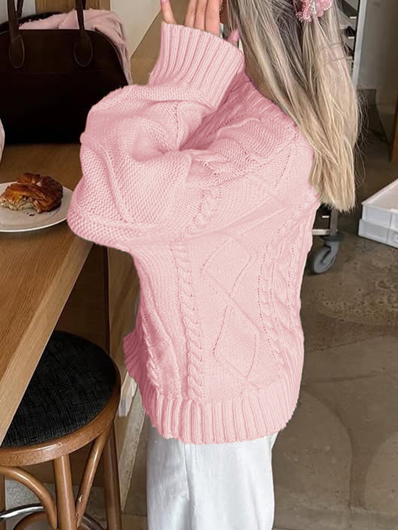 Casual Simple Wool Long Sleeve Sweaters Women Clothing Autumn Winter