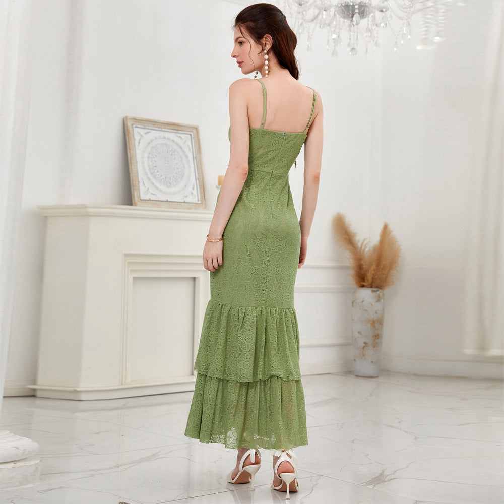 Women Clothing Summer Party Party Strap Sexy Fishtail Dress