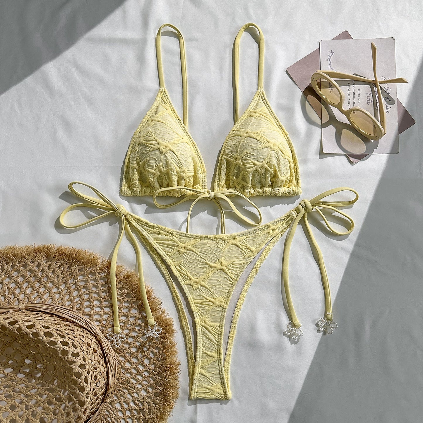 Sexy Halter Lace up Swimsuit Women Two Piece Bikini Bikini Swimsuit
