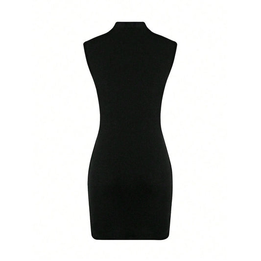 Women French Intellectual Dress Summer Sweet Spicy High Waist Hip Wrapped Dress