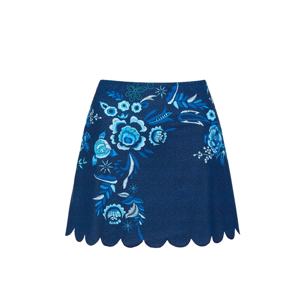 Swimsuit Blue Color Printed Vacation Swimsuit Women Skirt