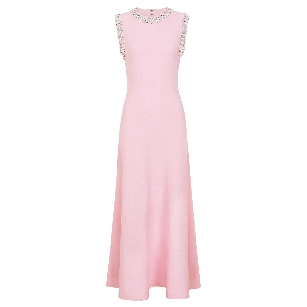 Summer Ladies Internet Popular Slim-Fitting Slimming Rhinestone Sleeveless Maxi Dress Women