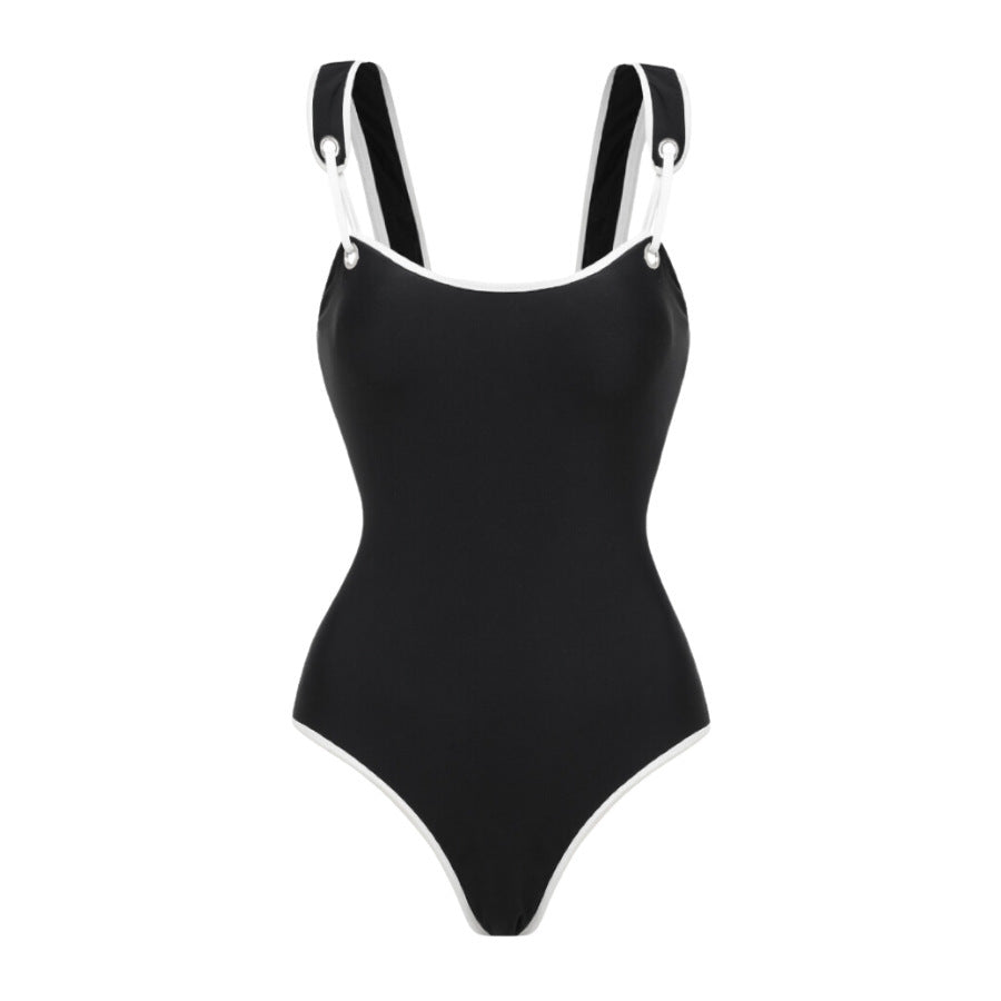 Swimsuit Black High Grade One Piece Swimsuit Women Order Other Solid Color