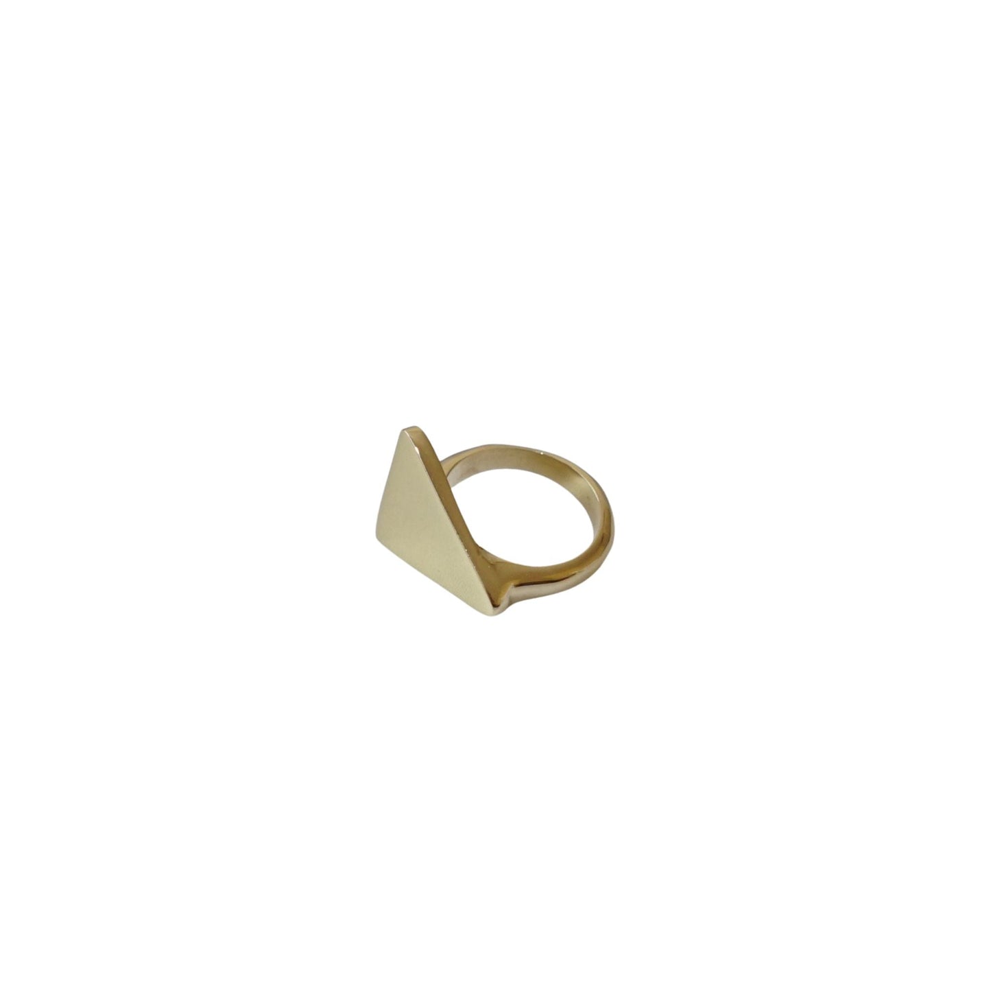 Hammered Smooth Triangle Ring | Pambo