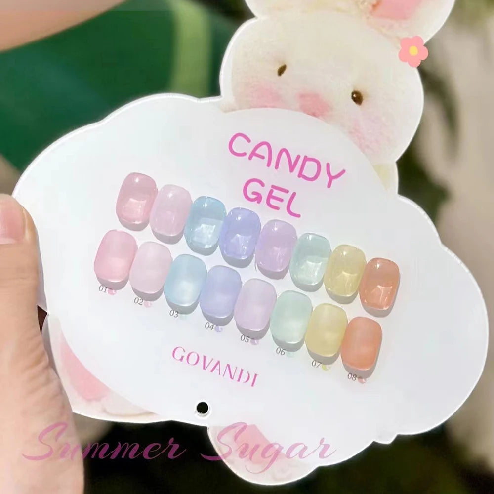 New 8 Color Candy Gel Polish Set Collection Semi-permanent Soak Off UV Gel 15ml Manicure Set For Nail Salon Nail Polish Kit