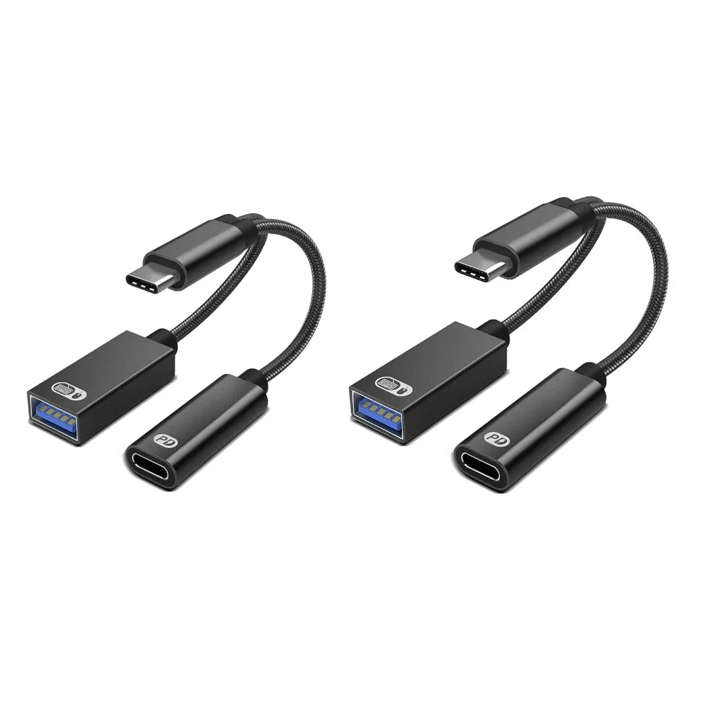 USB-C OTG Adapter Cable: Dual-Function Type-C to USB-A Converter with Power Delivery (PD) Charging Support