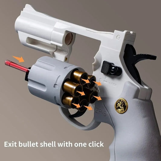 ZP5 357 Revolver Launcher Pistol EVA Soft Dart Bullet Toy Gun Airsoft CS Outdoor Shooting Game Weapon Kids Adult Gift