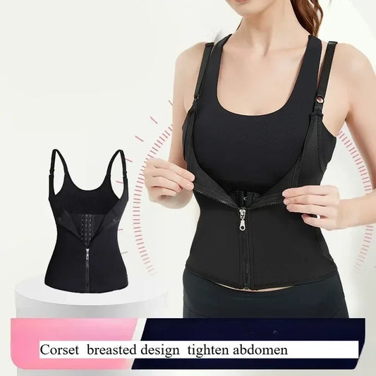 Ladies Lingerie Hree Row Buckle Zipper Bodice Women's Corset Put Away Abdomen Appearing Thin Breathable Comfortable Lingerie