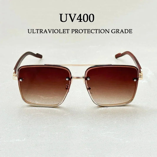 New Square Sunglasses For Men Vintage Outdoor Sunglasses Oculos Designer Wooden Glasses Sunscreen Sun Lentes Dropshipping Gafas