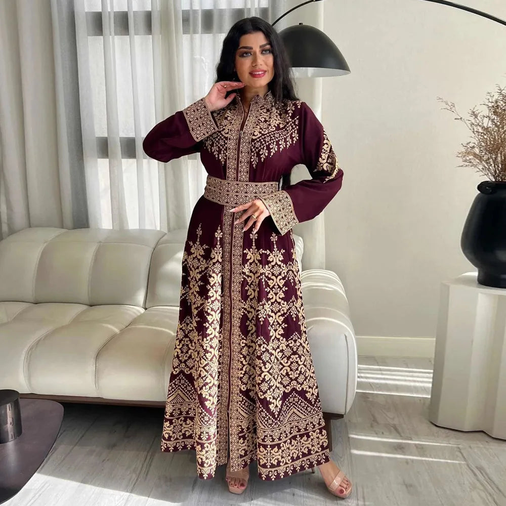 Customized Luxury Abaya Diamonds Muslim Elegant Women Dresses Caftan Moroccan Dubai Kaftan Gown Evening Party Eid Mubarak Jalabi